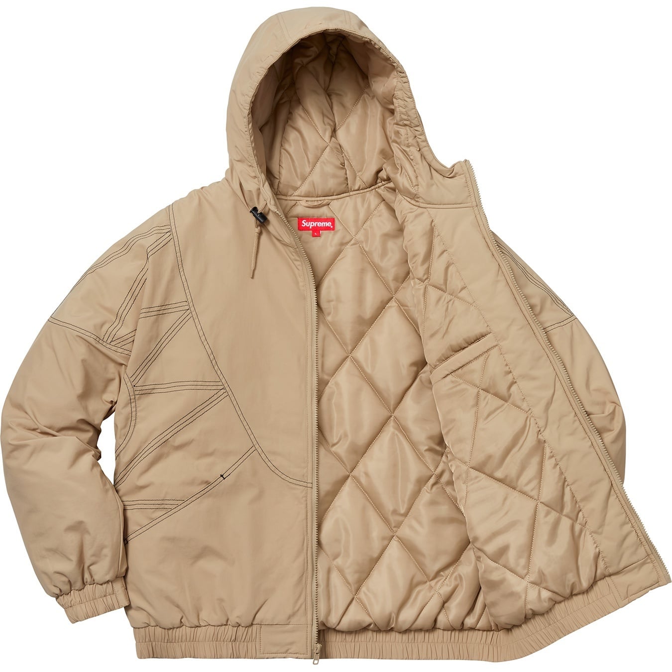 Zig Zag Stitch Puffy Jacket view 5